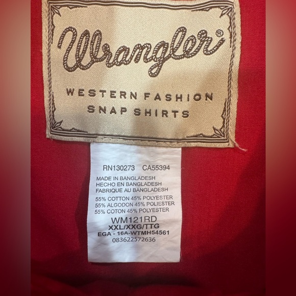Wrangler Western Wear Pearl Snap Down short sleeve shirt XXL/XXG - Picture 5 of 8
